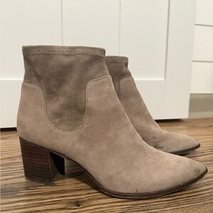 Sole Society Taupe Suede Ankle Booties